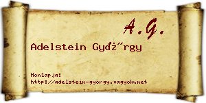 Adelstein György névjegykártya